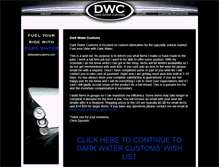 Tablet Screenshot of darkwatercustoms.com